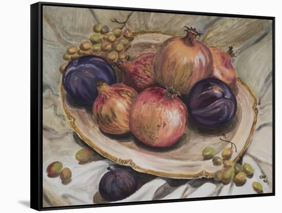 Autumn Fruits, 1992-Carolyn Hubbard-Ford-Framed Stretched Canvas