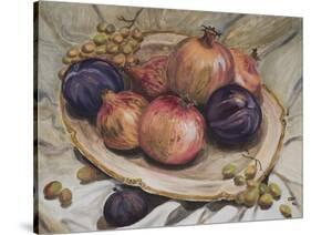 Autumn Fruits, 1992-Carolyn Hubbard-Ford-Stretched Canvas
