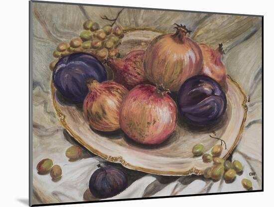 Autumn Fruits, 1992-Carolyn Hubbard-Ford-Mounted Giclee Print