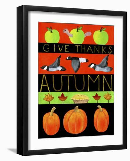 Autumn Give Thanks-Cheryl Bartley-Framed Giclee Print
