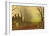 Autumn Glory, 1887 (Oil on Canvas)-John Atkinson Grimshaw-Framed Giclee Print