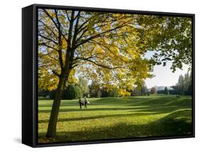 Autumn Golf-Charles Bowman-Framed Stretched Canvas