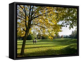 Autumn Golf-Charles Bowman-Framed Stretched Canvas