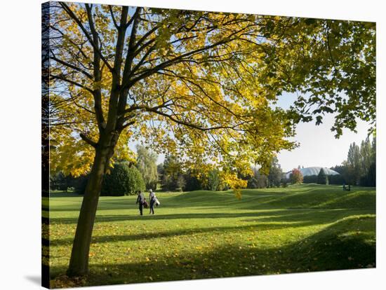 Autumn Golf-Charles Bowman-Stretched Canvas