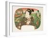 Autumn, Hanayashiki: a Geisha with a Pipe-Utagawa Kunisada-Framed Giclee Print