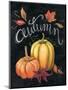 Autumn Harvest I Gold Pumpkin-Mary Urban-Mounted Art Print
