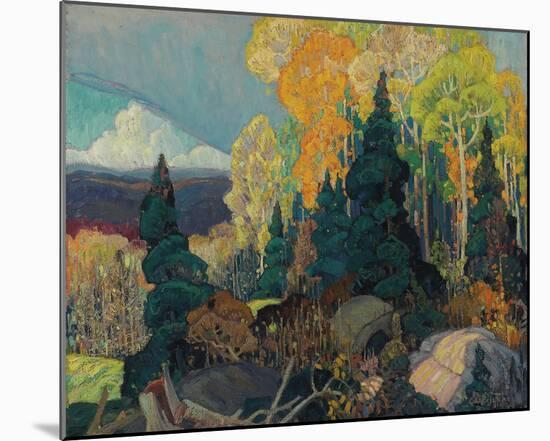 Autumn Hillside-Franklin Carmichael-Mounted Giclee Print