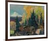 Autumn Hillside-Franklin Carmichael-Framed Giclee Print