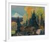 Autumn Hillside-Franklin Carmichael-Framed Giclee Print