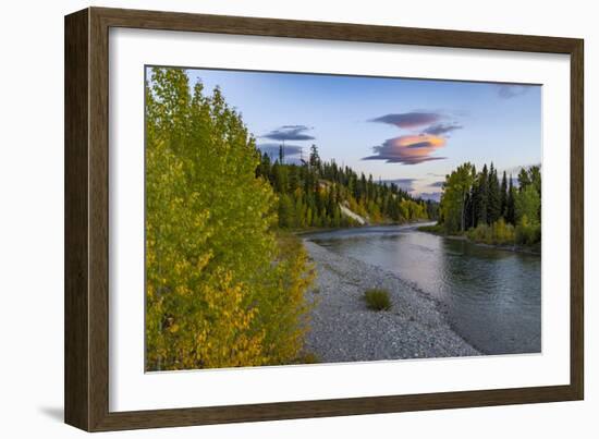 Autumn hues along the North Fork Flathead River in Glacier National Park, Montana, USA-Chuck Haney-Framed Photographic Print