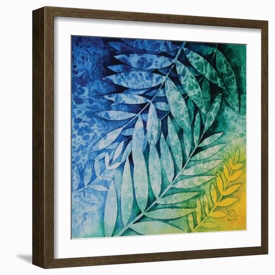 Autumn Hues II-Blue Fish-Framed Art Print