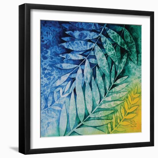 Autumn Hues II-Blue Fish-Framed Art Print