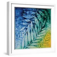 Autumn Hues II-Blue Fish-Framed Art Print