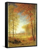 Autumn in America, Oneida County, New York-Albert Bierstadt-Framed Stretched Canvas