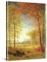 Autumn in America, Oneida County, New York-Albert Bierstadt-Stretched Canvas