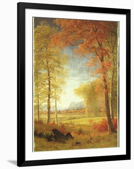 Autumn in America, Oneida County, New York-Albert Bierstadt-Framed Giclee Print