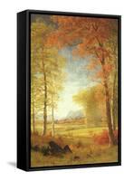 Autumn in America, Oneida County, New York-Albert Bierstadt-Framed Stretched Canvas