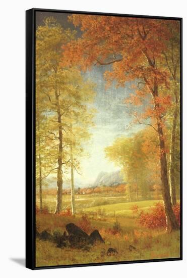 Autumn in America, Oneida County, New York-Albert Bierstadt-Framed Stretched Canvas