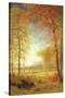 Autumn in America, Oneida County, New York-Albert Bierstadt-Stretched Canvas