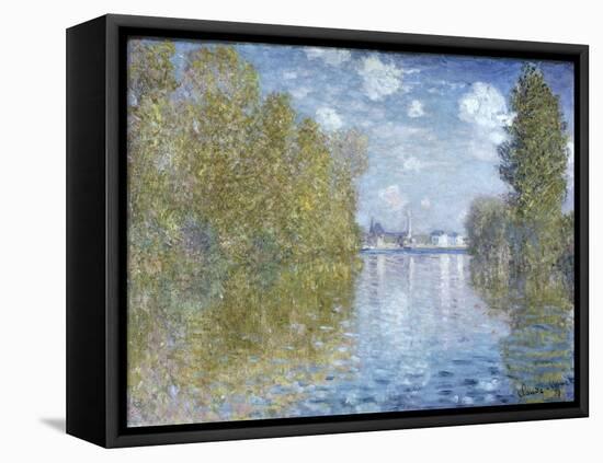 Autumn in Argenteuil-Claude Monet-Framed Stretched Canvas