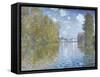 Autumn in Argenteuil-Claude Monet-Framed Stretched Canvas