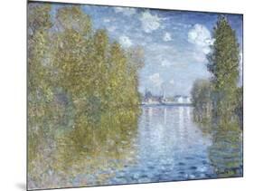 Autumn in Argenteuil-Claude Monet-Mounted Giclee Print