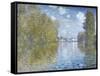 Autumn in Argenteuil-Claude Monet-Framed Stretched Canvas