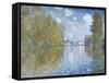 Autumn in Argenteuil-Claude Monet-Framed Stretched Canvas