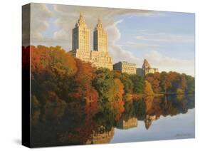 Autumn in Central Park-John Zaccheo-Stretched Canvas