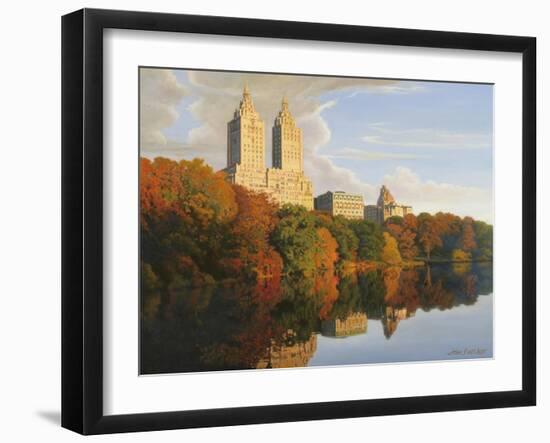Autumn in Central Park-John Zaccheo-Framed Giclee Print