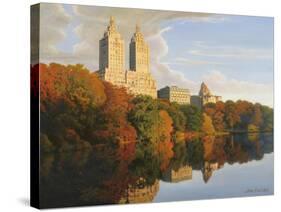 Autumn in Central Park-John Zaccheo-Stretched Canvas