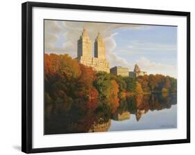 Autumn in Central Park-John Zaccheo-Framed Giclee Print