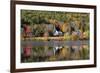 Autumn in Crystal Lake with Eaton, New Hampshire-Armin Mathis-Framed Photographic Print