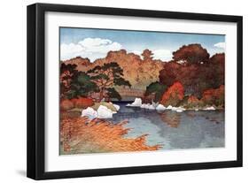 Autumn in Hundred Flower Garden at Muko-Jima, C1900-1950-Yoshida Hiroshi-Framed Giclee Print