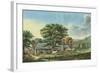 Autumn in New England - Cider Making, 1866-Currier & Ives-Framed Giclee Print