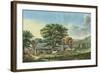 Autumn in New England - Cider Making, 1866-Currier & Ives-Framed Giclee Print
