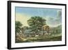 Autumn in New England - Cider Making, 1866-Currier & Ives-Framed Giclee Print