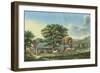 Autumn in New England - Cider Making, 1866-Currier & Ives-Framed Giclee Print