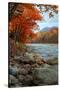 Autumn in New Hampshire, Riverside, Conway, Lincoln, Kancamagus-Vincent James-Stretched Canvas