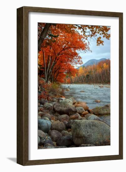 Autumn in New Hampshire, Riverside, Conway, Lincoln, Kancamagus-Vincent James-Framed Photographic Print
