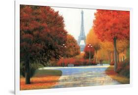 Autumn in Paris Couple-James Wiens-Framed Art Print