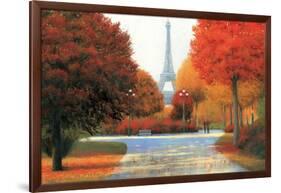 Autumn in Paris Couple-James Wiens-Framed Art Print