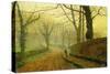 Autumn in Stapleton Park, 1891-John Atkinson Grimshaw-Stretched Canvas