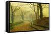 Autumn in Stapleton Park, 1891-John Atkinson Grimshaw-Framed Stretched Canvas