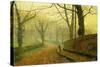 Autumn in Stapleton Park, 1891-John Atkinson Grimshaw-Stretched Canvas