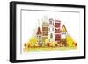 Autumn in the City-IR Stone-Framed Premium Giclee Print