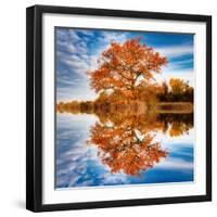 Autumn in the Reflection-Philippe Sainte-Laudy-Framed Photographic Print