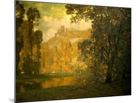 Autumn in the Valley of the Seine (Oil on Canvas)-Alfred East-Mounted Giclee Print