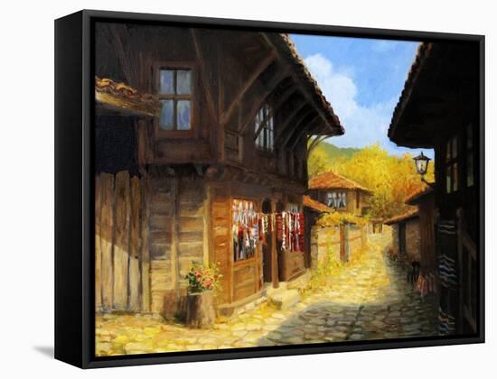 Autumn In Zheravna-kirilstanchev-Framed Stretched Canvas