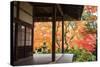 Autumn Japanese Garden with Maple-NicholasHan-Stretched Canvas